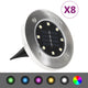 VIDAXL MORDERLAMPEN 8 ST Solar LED RGB Farbe
