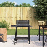 VIDAXL -Holzkohlegrill mit Radstahlschwarz - afbeelding 1