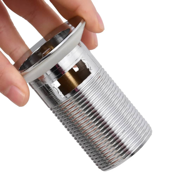 Vidaxl Drain Popup mit Überlauf 6.4x6.4x9.1 cm Chromfarben
