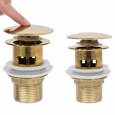 Vidaxl Drain Popup mit Überlauf 6.4x6.4x9.1 cm Gold gefärbt