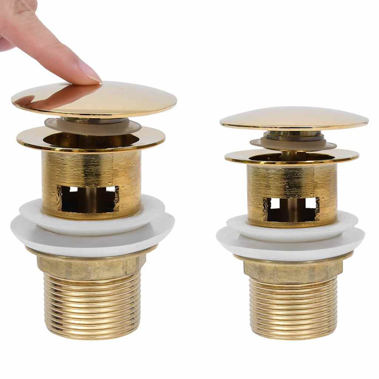 Vidaxl Drain Popup mit Überlauf 6.4x6.4x9.1 cm Gold gefärbt