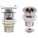 Vidaxl Drain Popup mit Überlauf 6.4x6.4x9.1 cm Silberfarbe