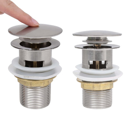 Vidaxl Drain Popup mit Überlauf 6.4x6.4x9.1 cm Silberfarbe