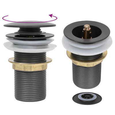 Vidaxl Drain Popup ohne Überlauf 6.4x6.4x9.1 cm grau