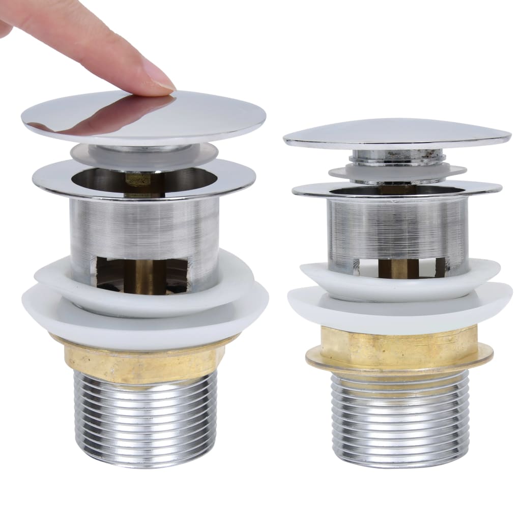 Vidaxl Drain Popup ohne Überlauf 6.4x6.4x9.1 cm Silberfarbe