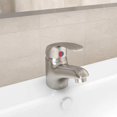 Vidaxl Mixer Tap 13x10 cm Silberfarbe