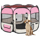 Vidaxl Hund Ren falten mit Trägertasche 90x90x58 cm Pink