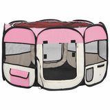 Vidaxl Hund Ren falten mit Trägertasche 110x110x58 cm Pink - afbeelding 2