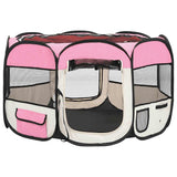 Vidaxl Hund Ren falten mit Trägertasche 110x110x58 cm Pink - afbeelding 3