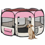 Vidaxl Hund Ren falten mit Trägertasche 110x110x58 cm Pink - afbeelding 1