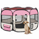 Vidaxl Hund Ren falten mit Trägertasche 110x110x58 cm Pink