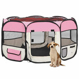 Vidaxl Hund Ren falten mit Trägertasche 125x125x61 cm Pink - afbeelding 1