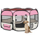 Vidaxl Hund Ren falten mit Trägertasche 125x125x61 cm Pink