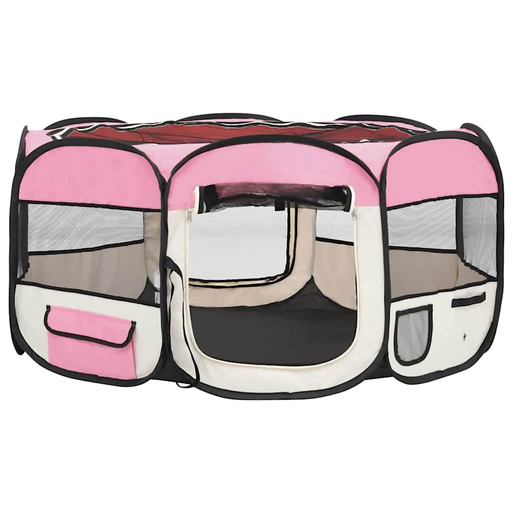 Vidaxl Hund Ren falten mit Trägertasche 145x145x61 cm Pink