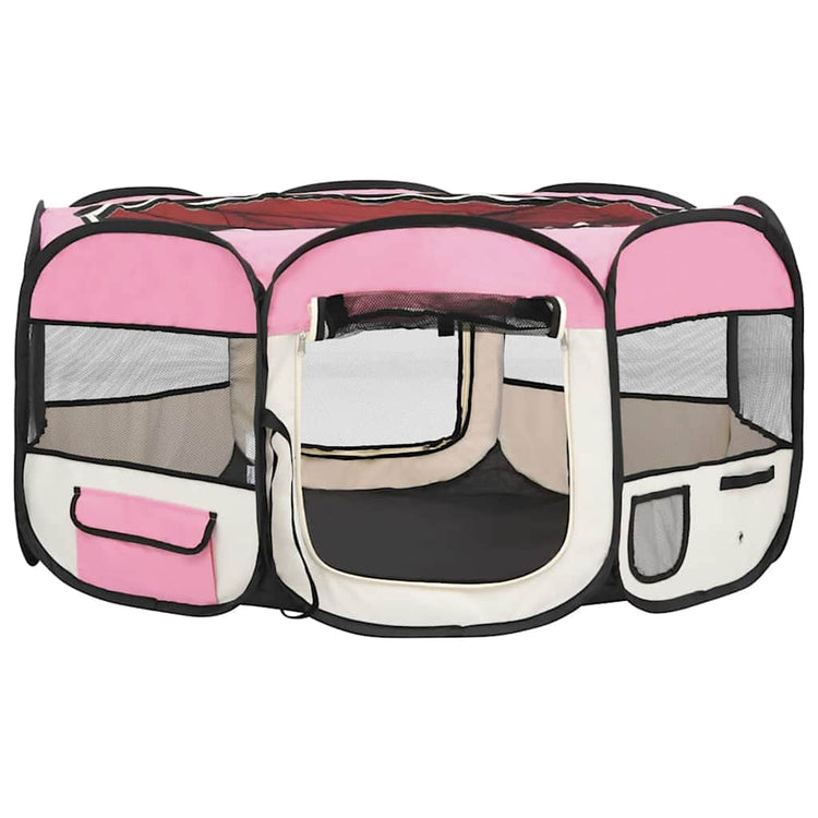 Vidaxl Hund Ren falten mit Trägertasche 145x145x61 cm Pink