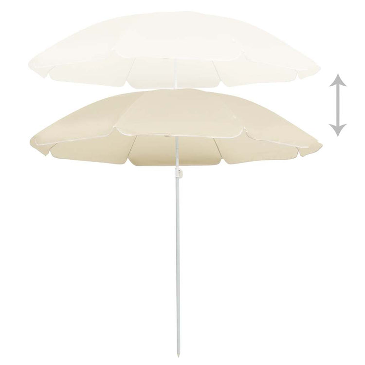 VIDAXL -Parasol mit Stahlpol 180 cm sandgeläutet