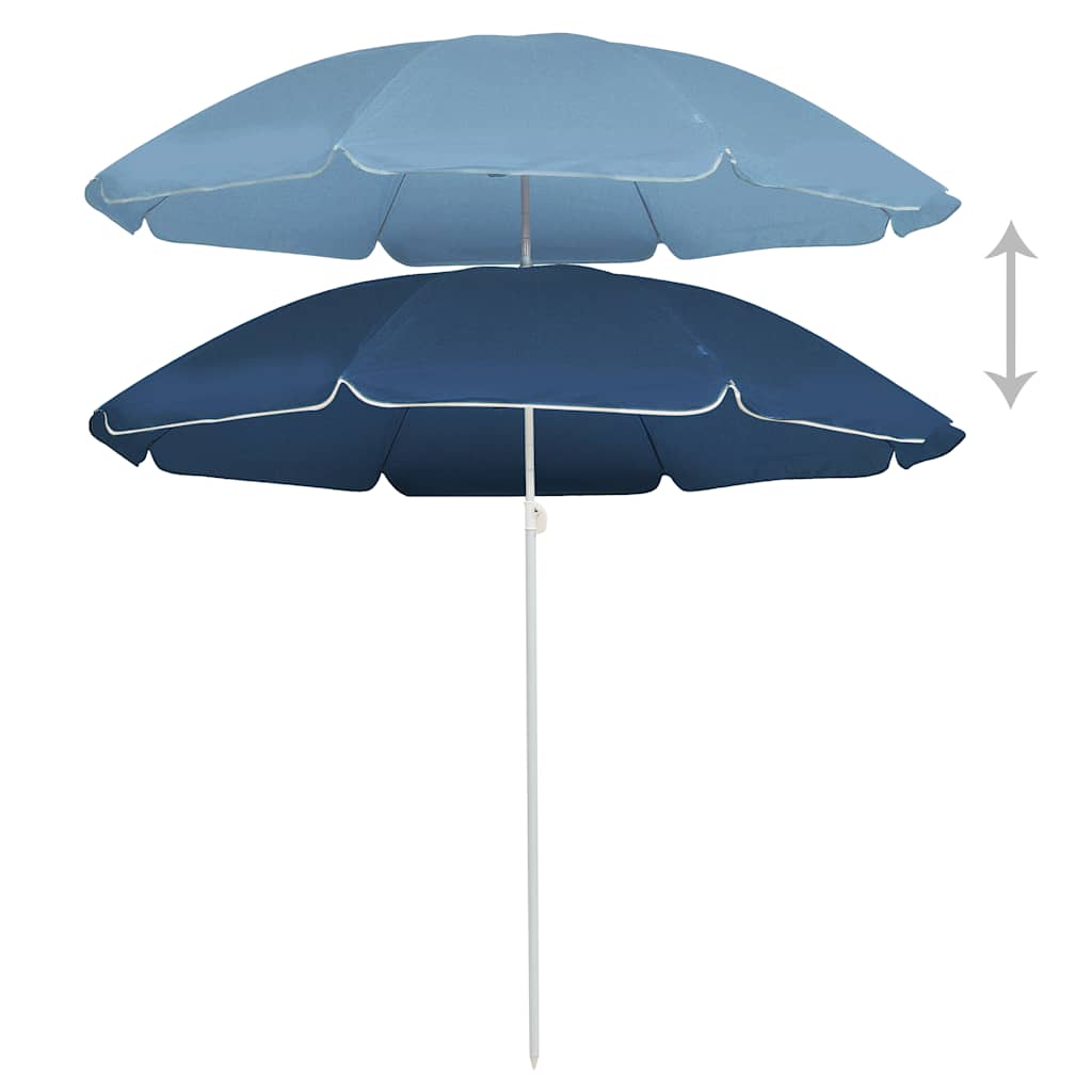 Vidaxl Sonnenschirm mit Stahlmast 180 cm blau