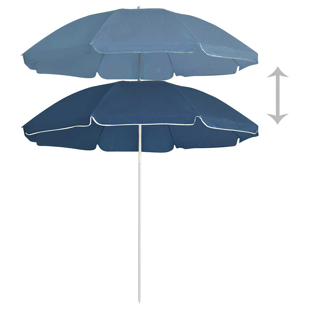 Vidaxl Sonnenschirm mit Stahlmast 180 cm blau