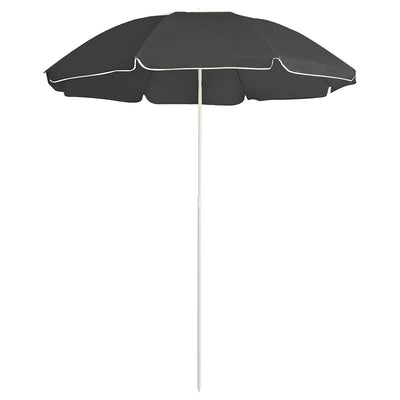 VIDAXL -Parasol mit Stahlpol 180 cm Anthrazit -gelöscht