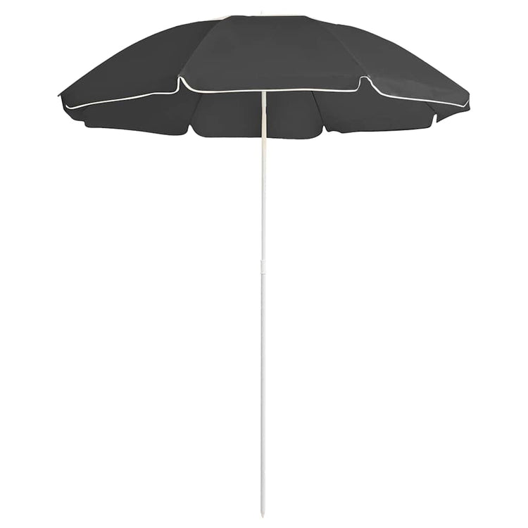 VIDAXL -Parasol mit Stahlpol 180 cm Anthrazit -gelöscht
