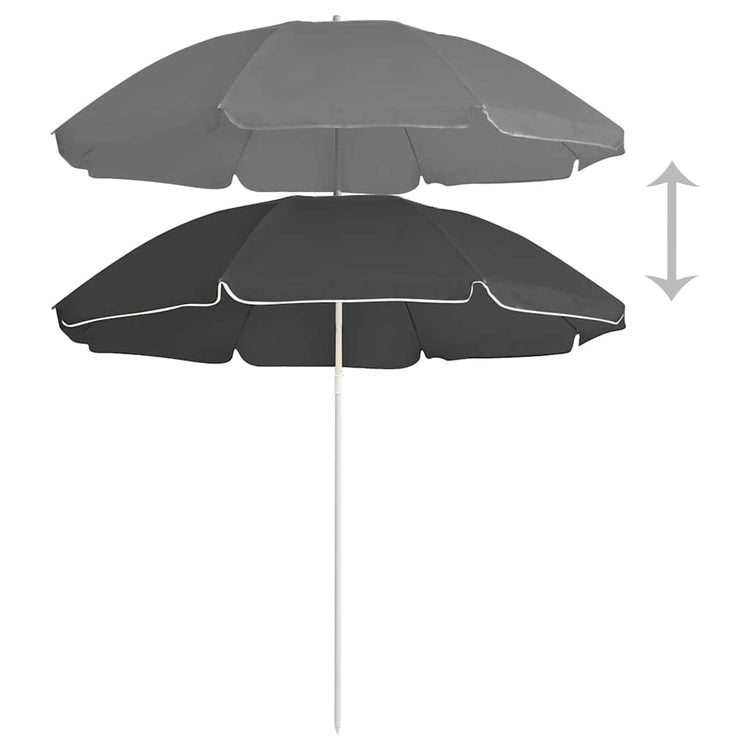 VIDAXL -Parasol mit Stahlpol 180 cm Anthrazit -gelöscht