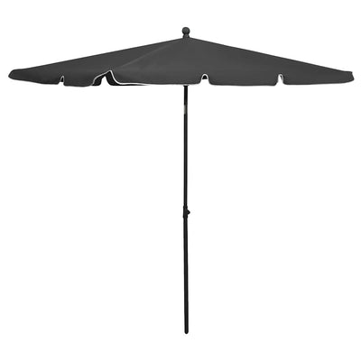 VIDAXL -Parasol mit Pole 210x140 cm Anthrazit -ausgelöst