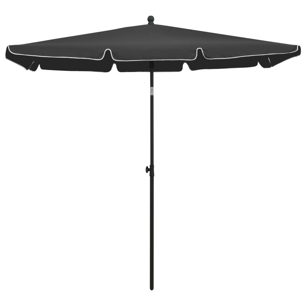 VIDAXL -Parasol mit Pole 210x140 cm Anthrazit -ausgelöst