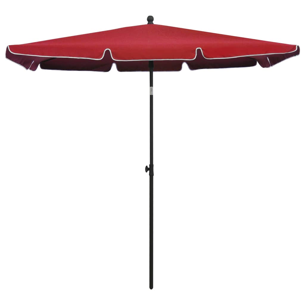 VidaXL Sonnenschirm mit Mast 210x140 cm Burgunderrot