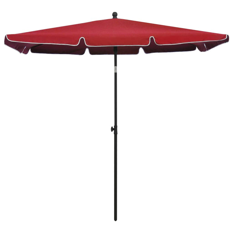 VidaXL Sonnenschirm mit Mast 210x140 cm Burgunderrot