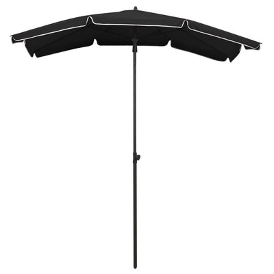 Vidaxl Parasol mit Pole 200x130 cm Schwarz