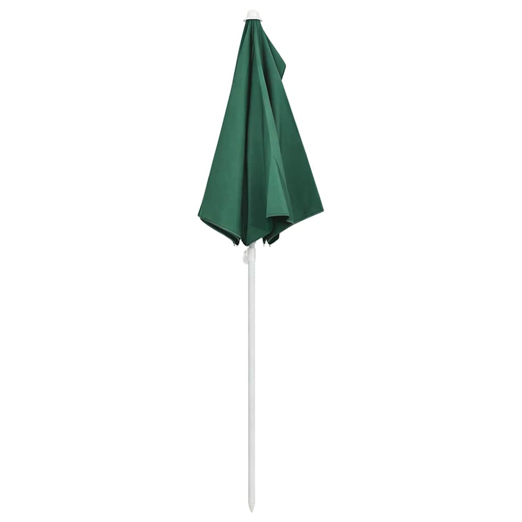 Vidaxl Parasol halb mit Pol 180 x 90 cm Grün