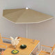 Vidaxx halber Sonnenschirm mit Mast 180x90 cm taupe