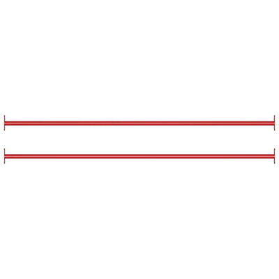Vidaxl Rekkstaks 2 PCs 125 cm Stahlrot