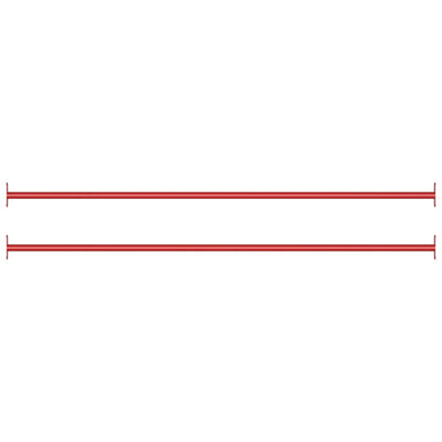 Vidaxl Rekkstaks 2 PCs 125 cm Stahlrot