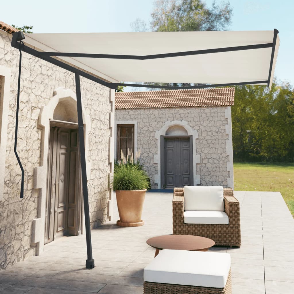 Vidaxl Laifel Pole Set 300x245 cm Eisen -Anthrazit -ausgelöst
