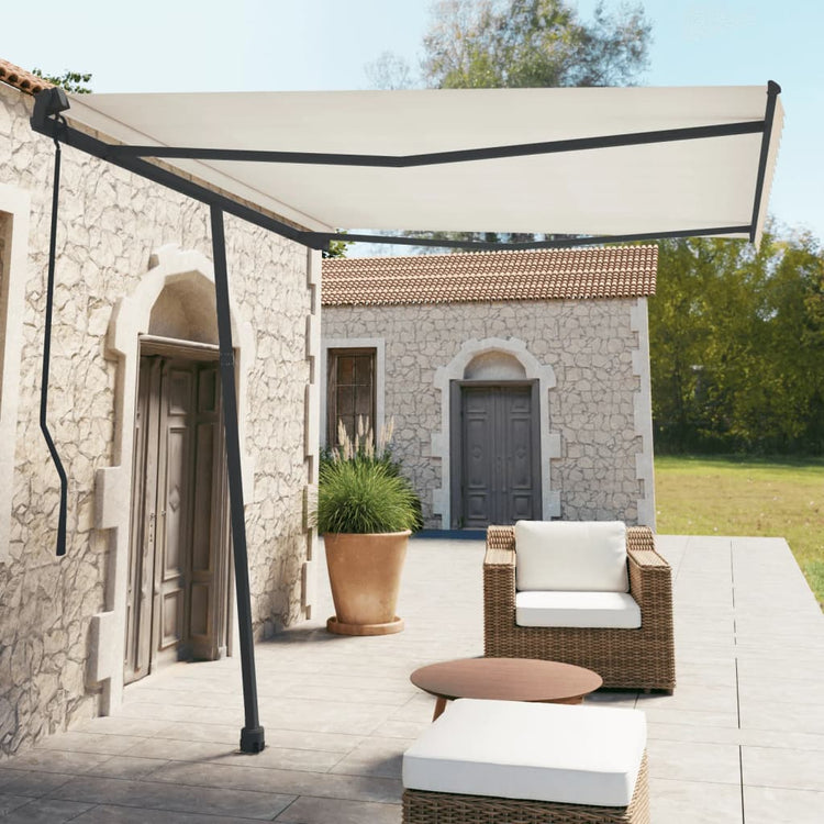 Vidaxl Laifel Pole Set 300x245 cm Eisen -Anthrazit -ausgelöst
