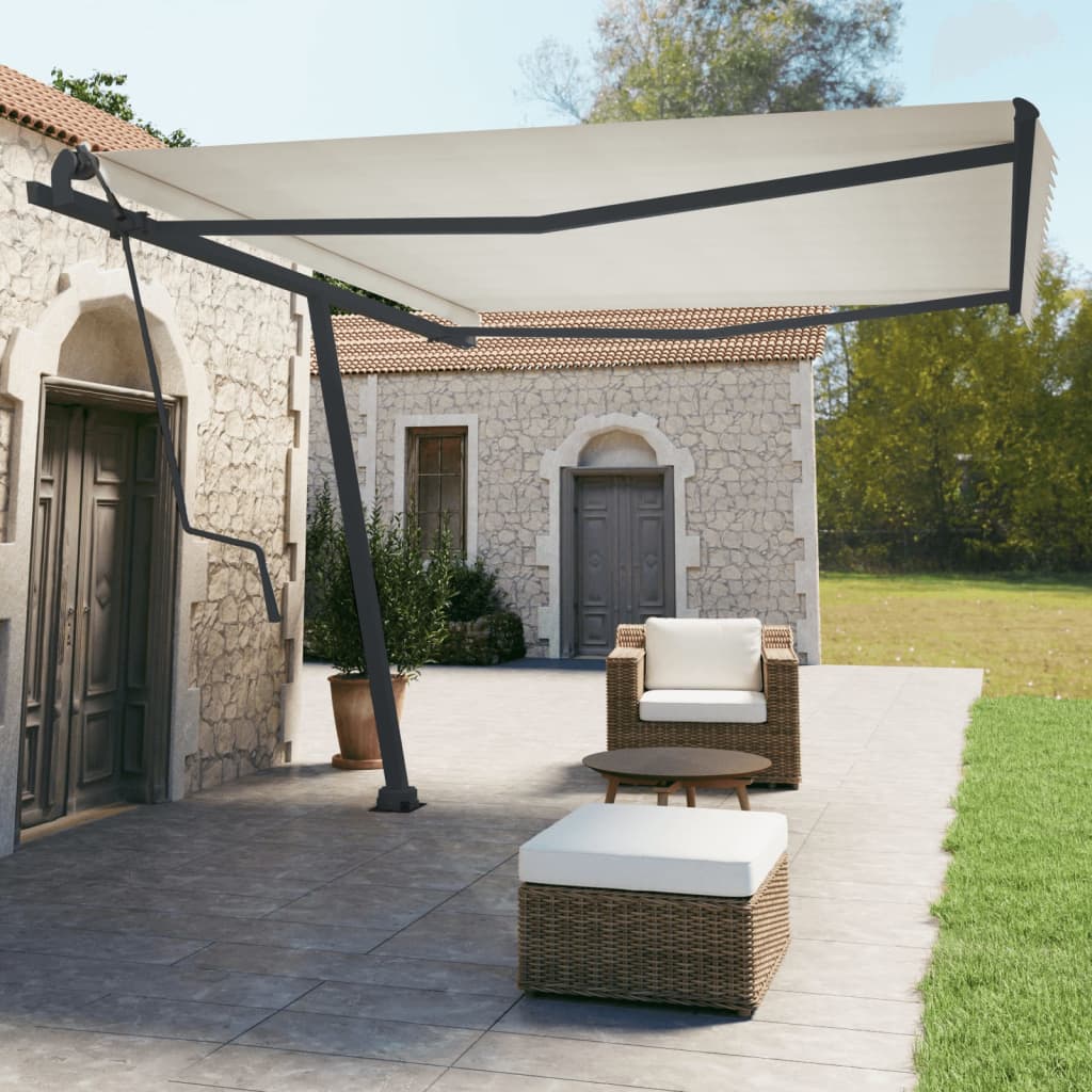 Vidaxl Laifel Pole Set 450x245 cm Eisen Anthrazit -ausgelöst