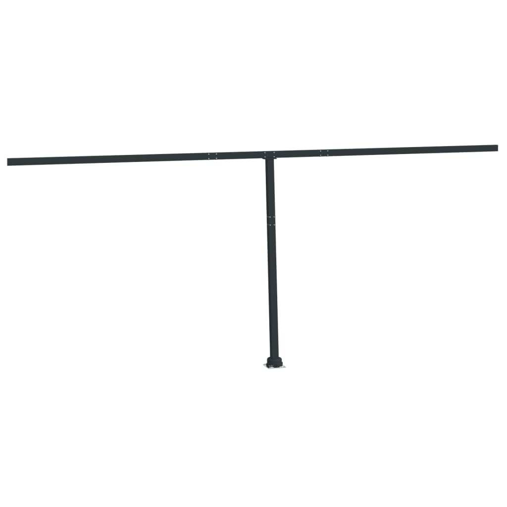 Vidaxl Laifel Pole Set 600x245 cm Eisen Anthrazit -ausgelöst