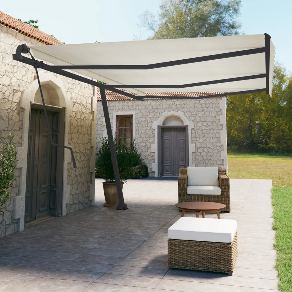 Vidaxl Laifel Pole Set 600x245 cm Eisen Anthrazit -ausgelöst