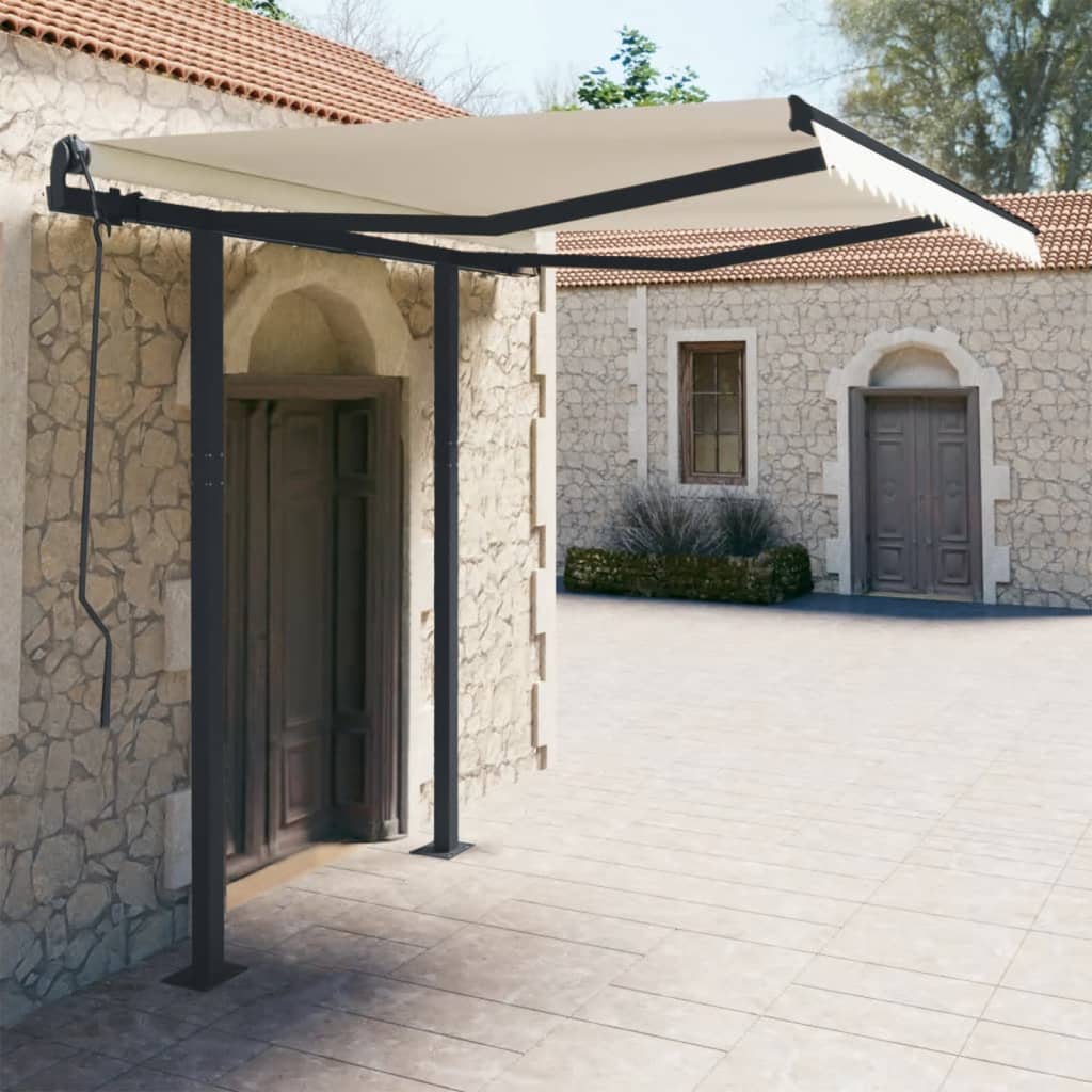 Vidaxl Laifel Pole Set 300x245 cm Eisen -Anthrazit -ausgelöst
