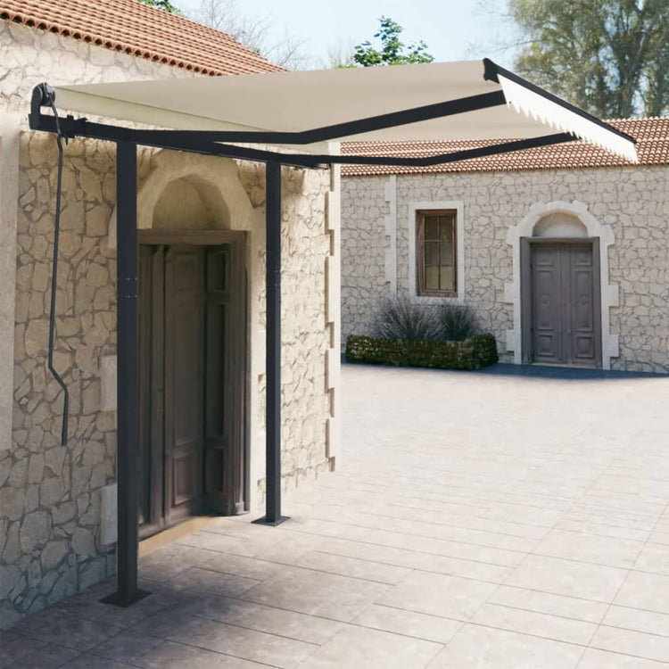 Vidaxl Laifel Pole Set 300x245 cm Eisen -Anthrazit -ausgelöst