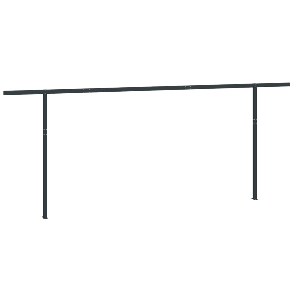 Vidaxl Laifel Pole Set 600x245 cm Eisen Anthrazit -ausgelöst