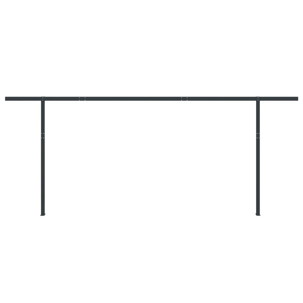 Vidaxl Laifel Pole Set 600x245 cm Eisen Anthrazit -ausgelöst