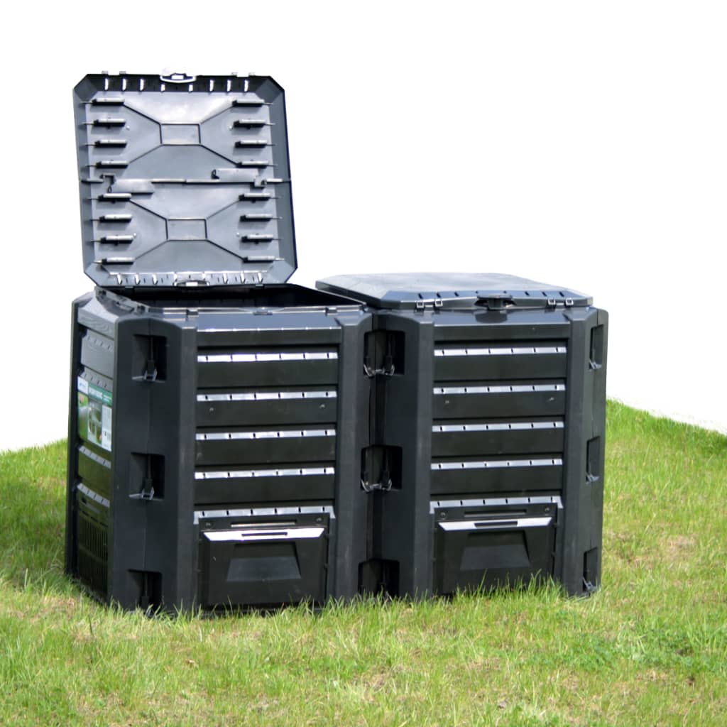 Vidaxl Compost Bin 1200 L Schwarz