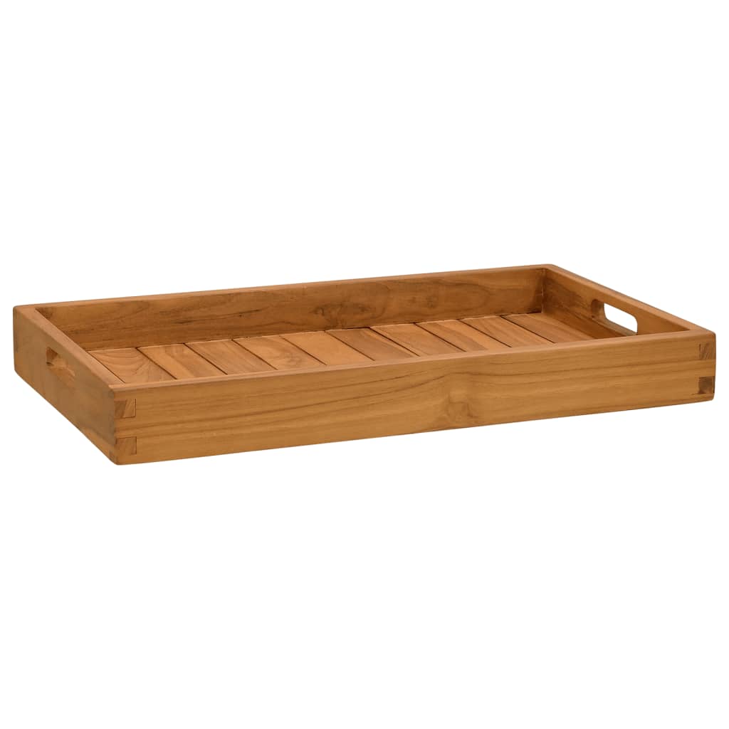 VIDAXL -Tablett 60x35 cm Solid Teak