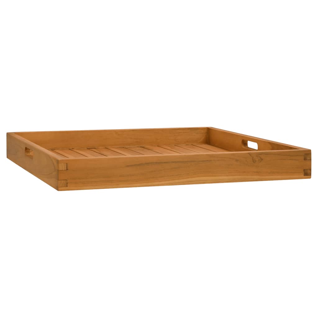VIDAXL -Tablett 60x60 cm Solid Teak