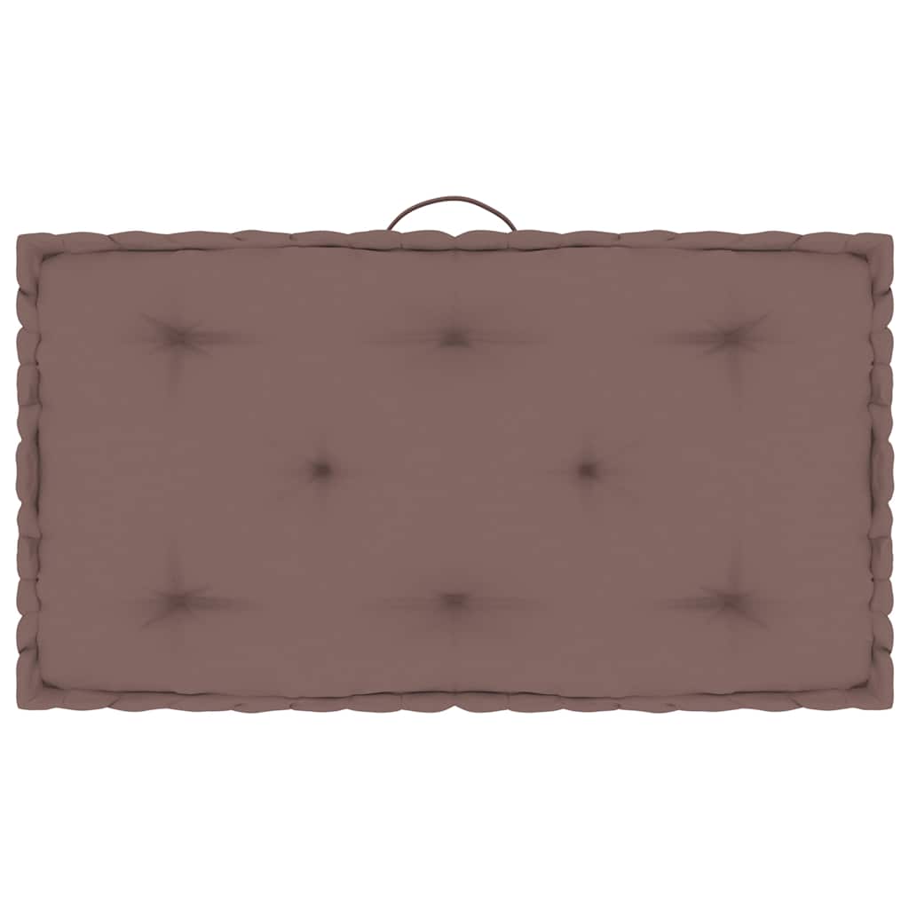 Vidaxx Paletten-Bodenkissen 73x40x7 cm Baumwolle Taupe