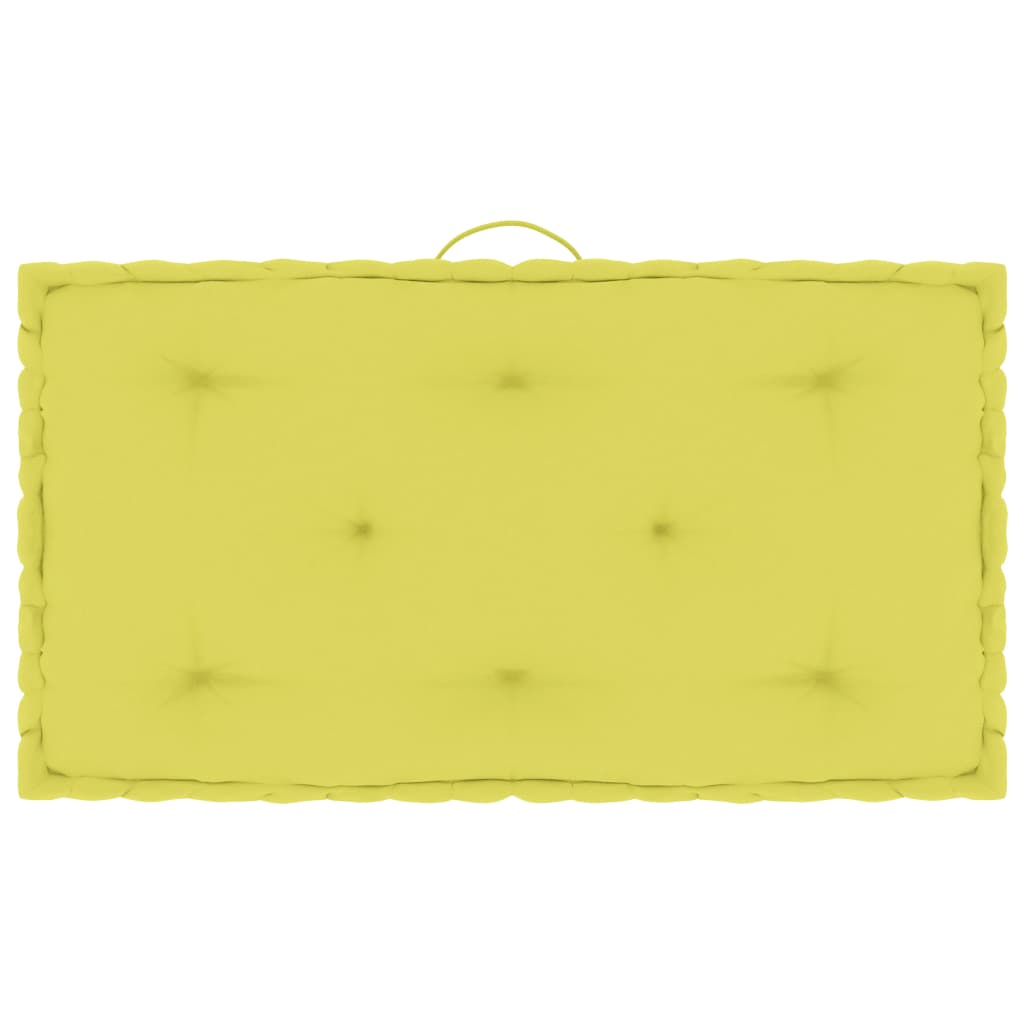 Vidaxl Palettenbodenkissen 73x40x7 cm Baumwolläpfel grün