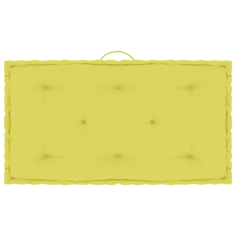 Vidaxl Palettenbodenkissen 73x40x7 cm Baumwolläpfel grün