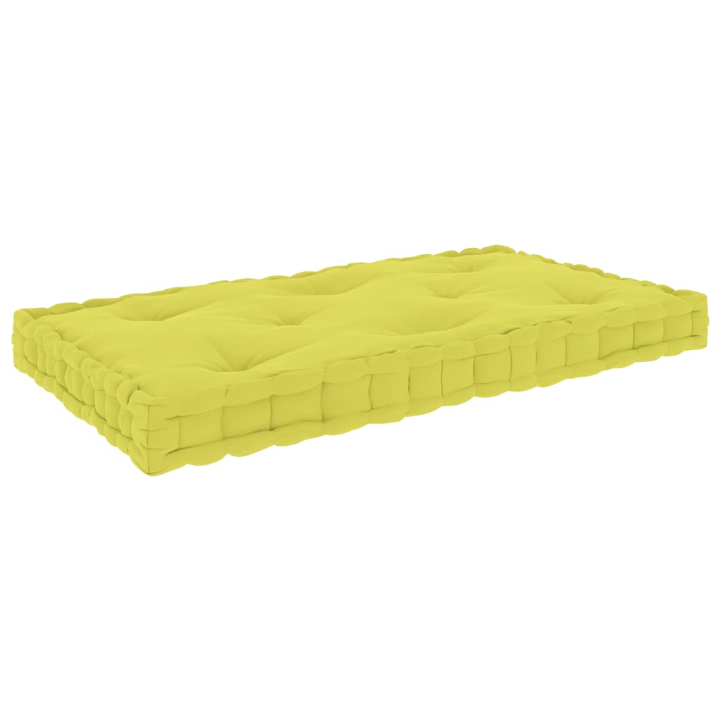 Vidaxl Palettenbodenkissen 73x40x7 cm Baumwolläpfel grün